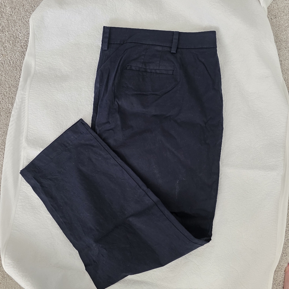 Talbots Classic Navy Trousers Size 24W / The Perfect Chino